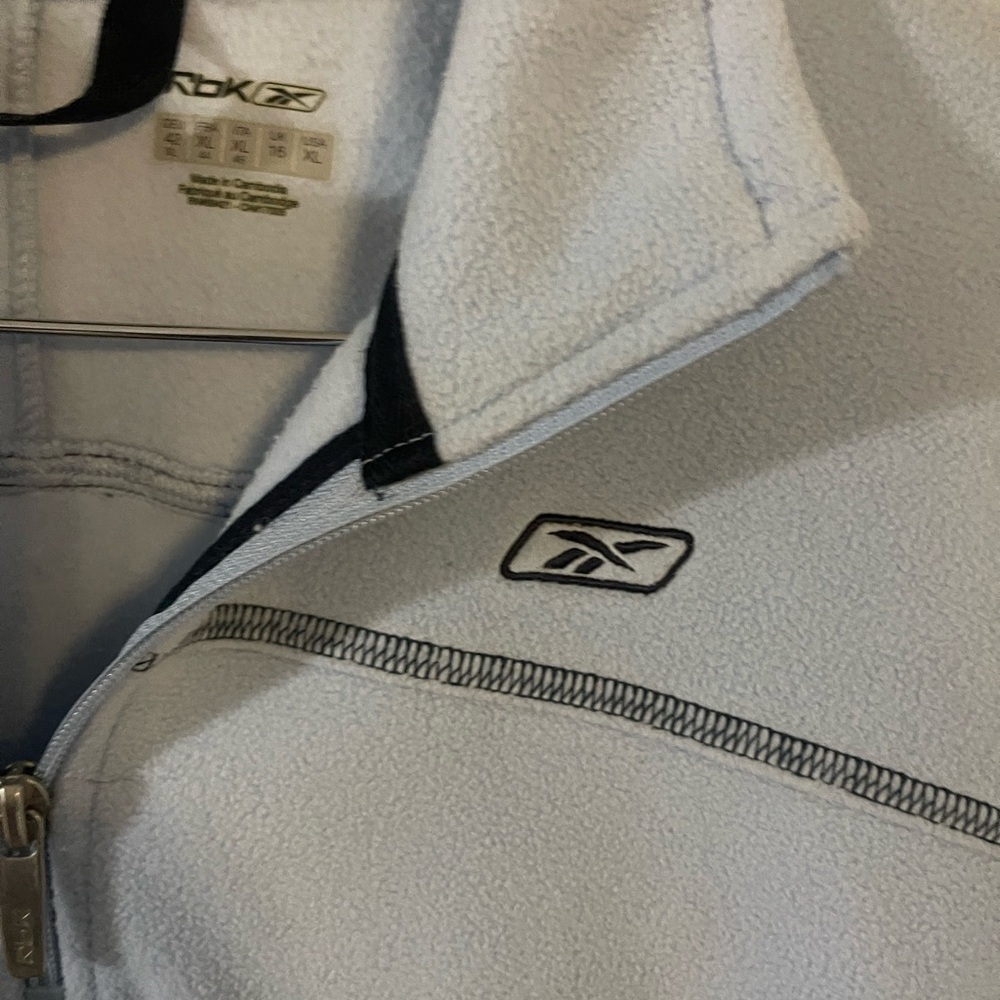 Reebok Men's Light Blue Half-Zip Jacket - Picture 4 of 4